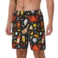thumbnail image 1 of Fotbe Seafood And Drinks Traje de Baño para Hombre – Shorts de Natación de Secado Rápido con Forro y Bolsillos-3X-Large, 1 of 6