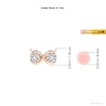 thumbnail image 4 of ANGARA Natural Double Diamond Infinity Pendant Necklace in 14K Rose Gold for Women (Size-4.1mm| Color-H| Clarity-SI2) | April Birthstone, Anniversary Jewelry Gift for Women | Natural Diamond Necklace, 4 of 8