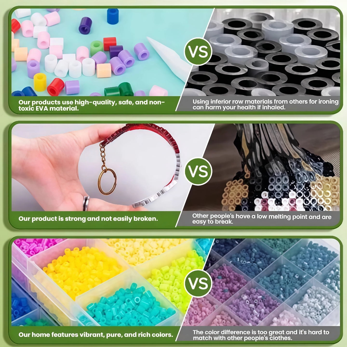 Fuse Beads Kit 24 Colors 12000 Pcs 2.6mm with Built-in Iron, All-in-One DIY Craft Set, Carry-on Pendant, Room Decor, Creative Gifts for Kids Teens Adults