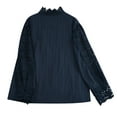 thumbnail image 4 of Ounisa Women's Lace Button Down Blouse Long Sleeve Collared Shirts Elegant Long Sleeve Button Down Tops, 4 of 9