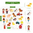 thumbnail image 2 of Adhesivo para ventana Tevxj Farm Animals para niños, hogar, avión, 23 unidades, 2 of 6