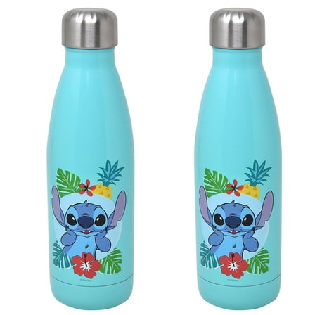 2 Piece Lilo and Stitch Seainless Water Bottle 15FL OZ
