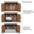 thumbnail image 3 of Unipaws Cat Litter Box Enclosure with Top Opening, Cat Washroom Storage Bench for Large Cat, High Jumbo Litter Box, Walnut, 3 of 7
