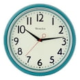 Westclox 12” Teal Retro Analog Quartz Accurate Wall Clock with Easyto