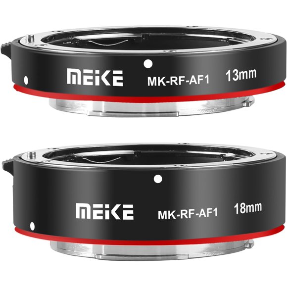 Meike MK-RF-AF1 Kit de anillo adaptador de tubo de extensión macro de marco completo de 13 mm + 18 mm AF de metal para cámaras de la serie EOS-R cámaras de montaje RF EOS-R EOS-RP
