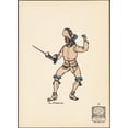 thumbnail image 2 of Ernst Stern 14x18 Gold Ornate Wood Frame and Double Matted Museum Art Print Titled - The Fencing Master (1912), 2 of 4