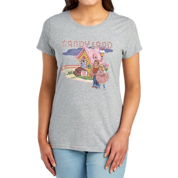 Candy Land Cotton Candy Land Women's T Shirt, Athletic Heather, Small