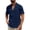 Navy, variant on Chiccall Men's Button Up Shirts Beach Casual Short Sleeve T-Shirts Summer Fashion Hawaiian Shirt