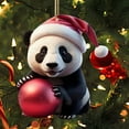 thumbnail image 5 of Luoshdecor Panda Ornament 2025 for Christmas Tree,Acrylic Cute Pandas Santa Hat Christmas Hanging Decoration for Christmas Tree Indoor Home Decor, 5 of 6