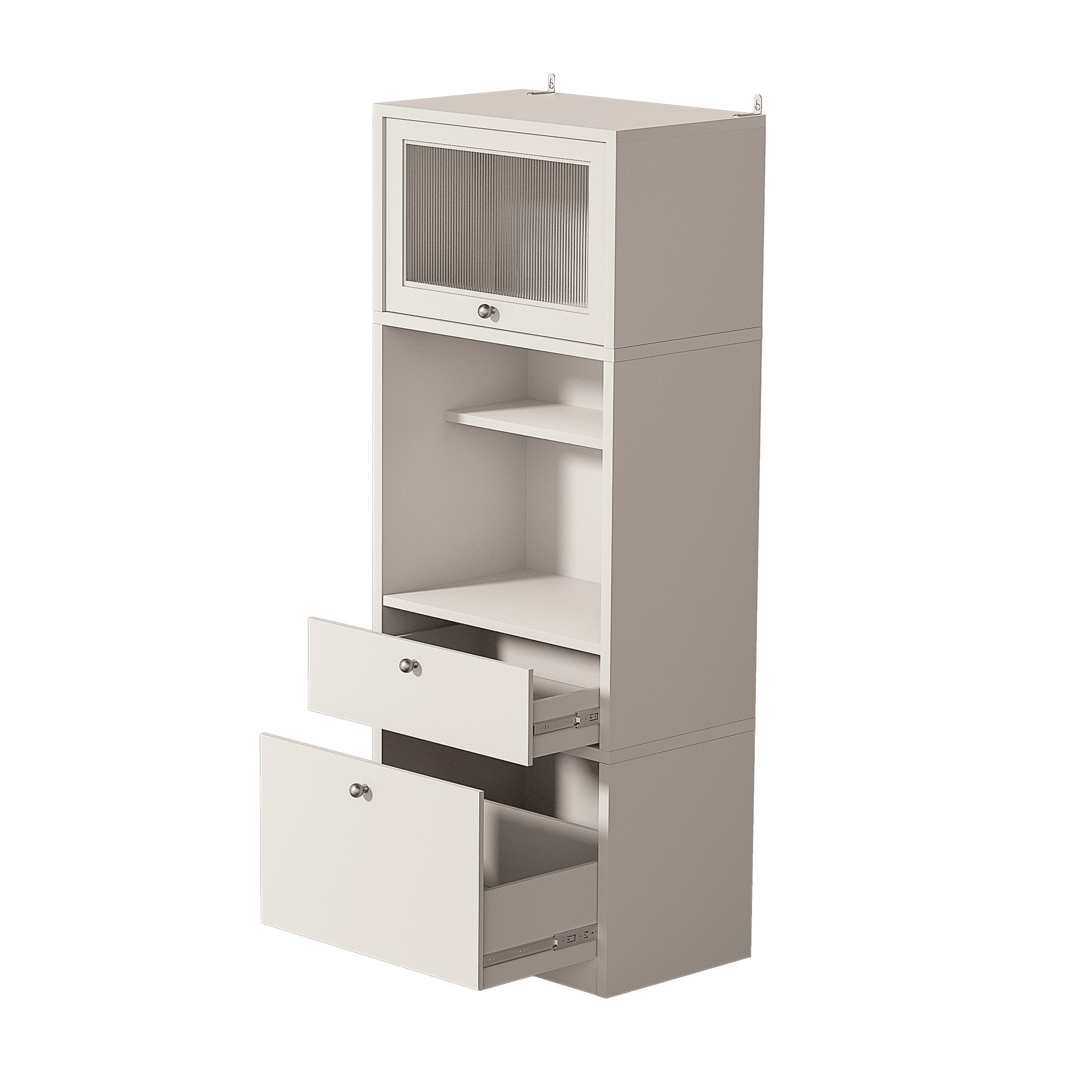 Mintazer 71" Kitchen Pantry Storage Cabinet, Free Standing Kitchen Hutch with Door, Adjustable Shelves and Drawers for Home Kitchen Bedroom Corner, White