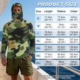 thumbnail image 6 of SEANATIVE Fishing Shirts for Men Hooded Sun Protection Rash Guard Long Sleeve Breathable Athletic Hoodie with Face Mask, for Outdoor Hiking Camping Fishing, S, Green Camouflage Print, 6 of 7