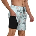 thumbnail image 3 of Goofa Poodle Playing Skateboard Printed Men's Swim Trunks Board Shorts Quick Dry Mens Swimming Trunks with Compression Liner,Breathable Fit Hawaii Beach Shorts-, 3 of 9