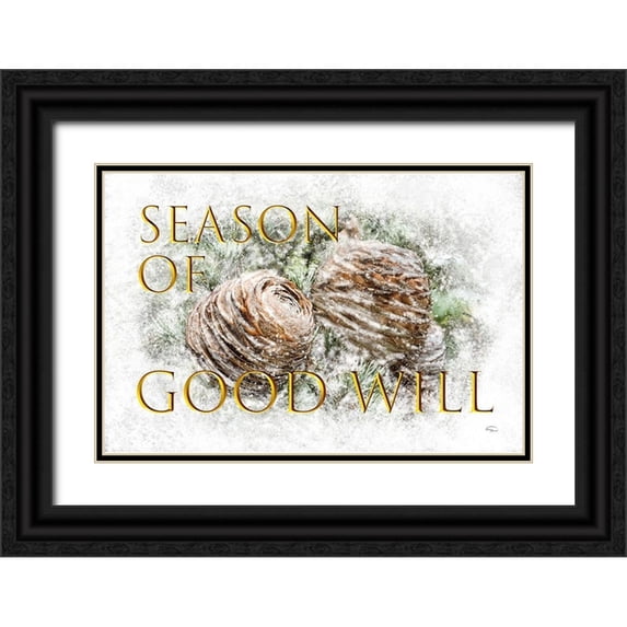 Murdock, Ramona 18x13 Black Ornate Wood Framed with Double Matting Museum Art Print Titled - Season of Goodwill
