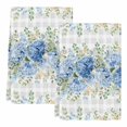 thumbnail image 2 of Hydrangea Eucalyptus Kitchen Towels Set of 2, Summer Botanical Grey Buffalo Plaid Absorbent Dish Towels for Kitchen, Microfiber Hand Towel, Quick Drying Tea Towel for Cleaning Decorative Dishcloths, 2 of 7