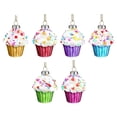 thumbnail image 2 of 6x Adornos Navideños Con Forma De Cupcakes Adornos Para árbol De Navidad Colgante De Cristal Para Navidad, 2 of 8