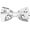 White, variant on INSPIRE CHIC Men's Sequin Bow Ties Adjustable Neck Length Solid Color Bow Ties Black