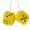C, variant on Weerihhol Pair Of Retro Square Hanging Plush Plush Dice With Polka Dots Car Interior Ornament Air Conditioner Interior