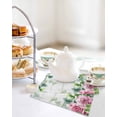 thumbnail image 4 of Spring Pink Roses Kitchen Dish Towels for Drying Dishes Set of 2, Pastoral Eucalyptus Leaves Gray Wooden Waffle Weave Microfiber Hand Tea Bathroom Towels Quick Dry & Absorbent Towel 12x12, 4 of 7