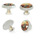 4 Pack Transparent Drawer Knobs, Decorative Kitchen Crystal Glass 35mm