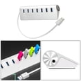thumbnail image 4 of USB .0 Splitter 7 Puertos USB centrador USB con Adaptador de 5V HDD Móvil para PC Unidad Compu Soledad adaptador de corriente, 4 of 10