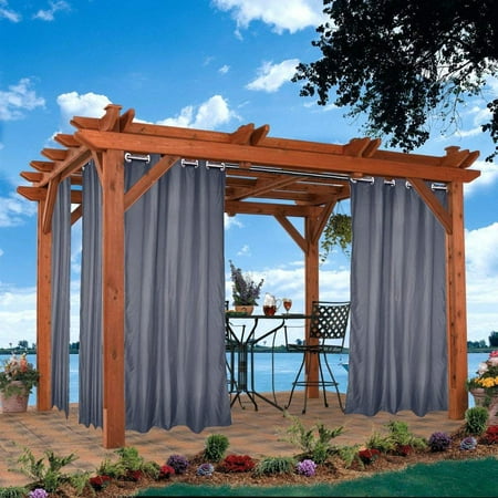 Hg Mart Outdoor Curtain Panel For Porch Patio Privacy Drape Top