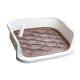 thumbnail image 1 of Inodoro para perros, bandeja de orinal para cachorros, bandeja de arena para mascotas, herramienta de limpieza, bandeja de orinal para interiores anti Café con leche, 1 of 8