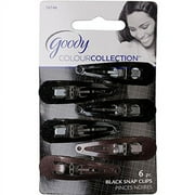 Goody Women's Colour Collection Contour Clips, Black, 6 Count