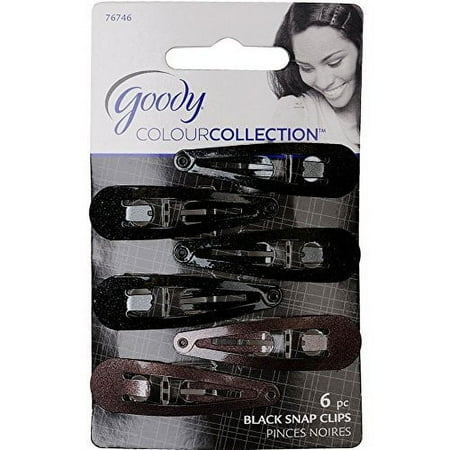 Goody Women's Colour Collection Contour Clips, Black, 6 Count