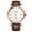5 rose gold white brown, variant on GUANQIN Men Vintage Calendar Analog Automatic Self Winding Mechanical Wrist Watch with Stainless Steel Case and Leather Strap Sapphire Mirror