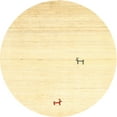 thumbnail image 1 of Ahgly Company Indoor Round Contemporary Mustard Yellow Solid Area Rugs, 6' Round, 1 of 6