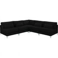 thumbnail image 2 of Meridian Furniture Julia Black Velvet Modular Sectional, 2 of 7