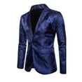 thumbnail image 4 of NoxwB Men’S Suit Slim 2-Piece Suit Business Wedding Party Jacket Coat & Pants Navy XL, 4 of 5