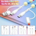 thumbnail image 3 of Aolcev USB C Cable 4 in 1 Multi Beaded for iPhone Charger Cord MFi Certified 3.3FT Fast Charging Cable 66W Chubby USB A Type C IOS Cable Compatible with iPhone 16 15 14 Pro Max/iPad/Galaxy S25 Colored, 3 of 8