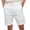 White, variant on Guluxicc Men's Golf Shorts with Pockets Button Front Elastic Waist Classic Fit Business Casual Shorts for Everyday Wear