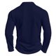 thumbnail image 5 of pstuiky camisas de manga larga para hombre, Camiseta de manga larga con cuello de solapa y botones para hombre, color liso camisetas de hombre l, 5 of 7