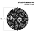 thumbnail image 2 of Lsque Skull bird bat spider Pattern 4" Drink Coasters Set of 4, PVC Leather Absorbent Coasters, Table Coaster Set Decorative Coffee Cup Coasters Housewarming Gift -Round Shape, 2 of 6