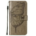 thumbnail image 5 of Dteck iPhone 12 Case, Butterfly Patterned Wallet Case, Magnetic Hand Strap Credit Card Holder Slots Synthetic Leather Kickstand Protective Cover For iPhone 12, Gray, 5 of 15