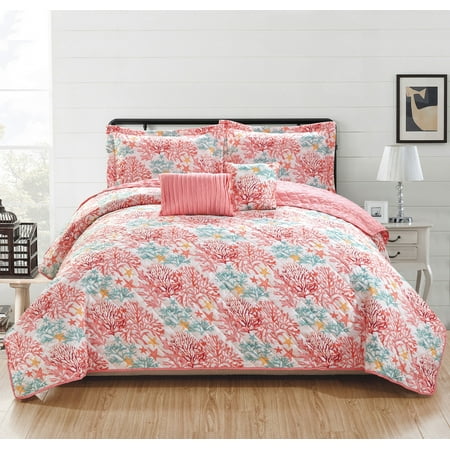 Reef 5-Piece Quilt Set - Queen