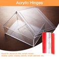 thumbnail image 5 of Uxcell 4Pack 75x45mm Acrylic Hinges Self Adhesive Clear Folding Hinge with Metal Shaft, 5 of 6