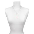thumbnail image 3 of Delight Jewelry Silvertone Small Red Crystal Cross Silver tone Elegant Infinity Lariat Necklace, 3 of 4