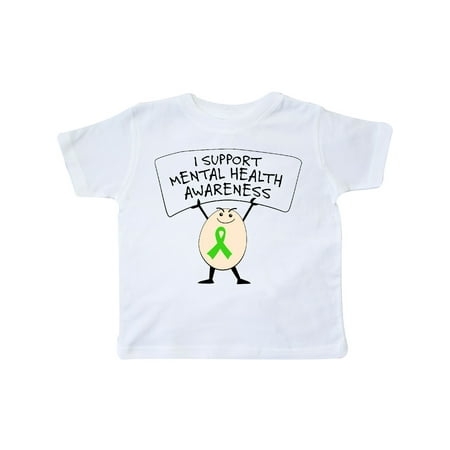 

Inktastic I Support Mental Health Awareness green ribbon Gift Toddler Boy or Toddler Girl T-Shirt