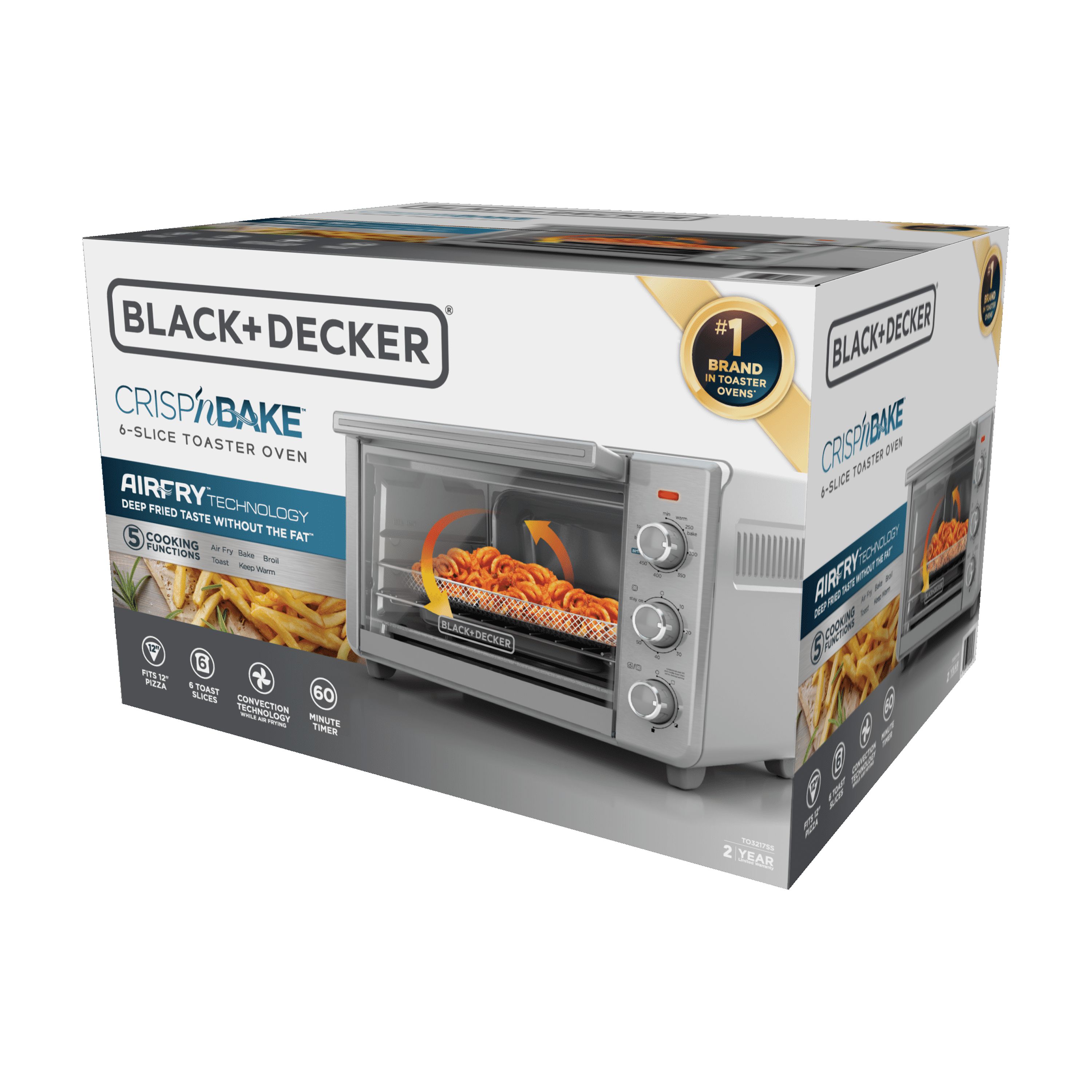 BLACK+DECKER 6-Slice Crisp 'N Bake Air Fry Toaster Oven photo 8