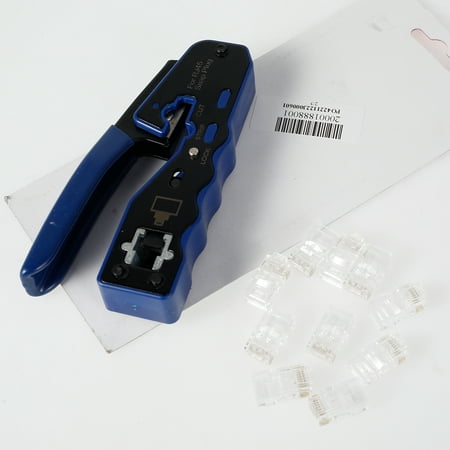 

Yous Auto RJ45 Crimp Tool Kit Pass Through Crimping Tool Network Ethernet Cable Crimper Tool Portable Wire Cutter with Network Cable Head for RJ45 Cat5 Cat5e Cat6 Cat6a Connectors
