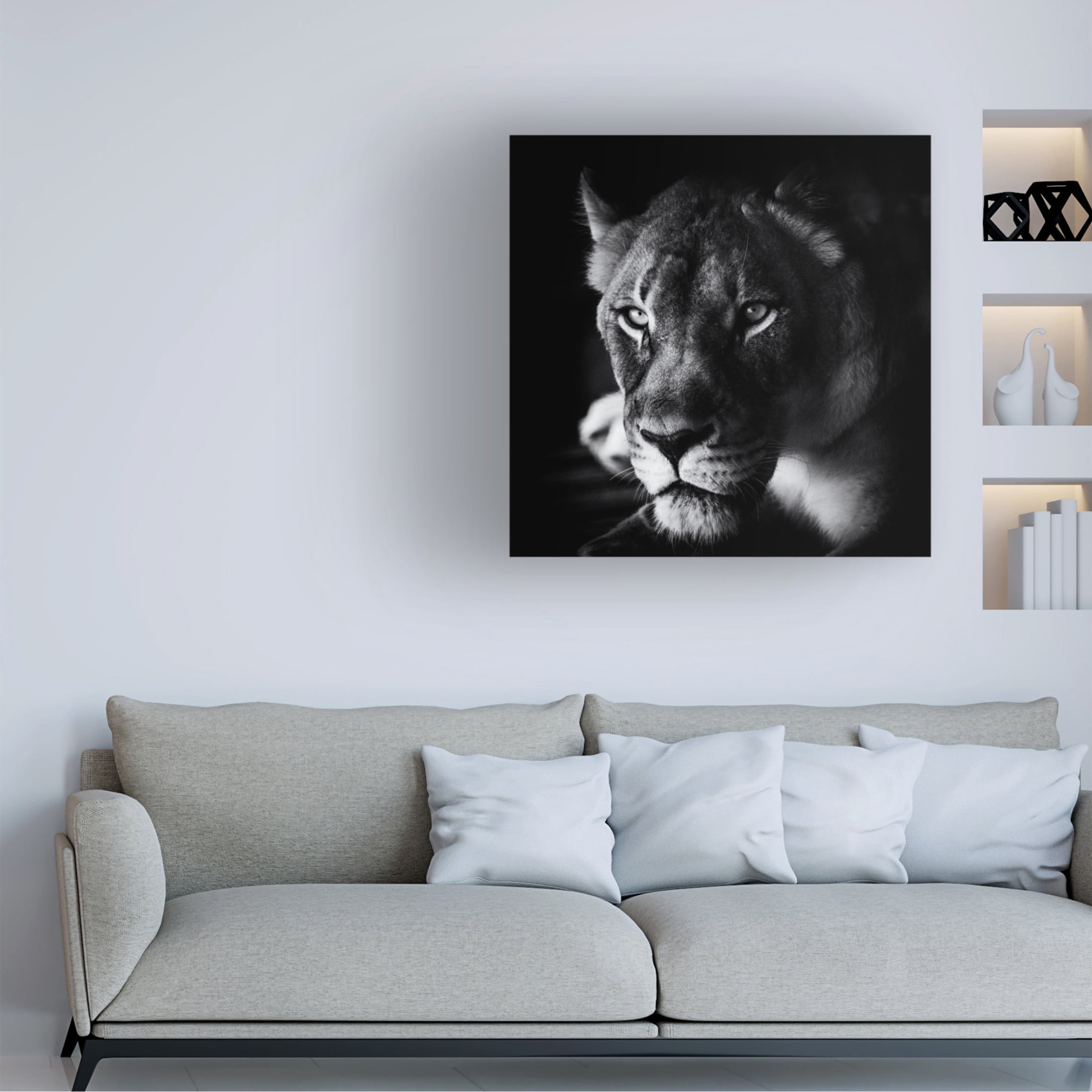 Canvas Wall Art - Jerry Berry 'The Look' Wall Art for Living Room, Bedroom, or Office D?cor by Trademark Fine Art - 35 x 35 Inches