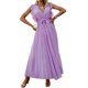 thumbnail image 1 of SAYOO Vestidos Largos de Manga con Volantes con cinturón para Mujer Verano, Vestidos de Gasa Plisados con Cuello en V de Color Sólido Casual SAYOO casual, 1 of 7