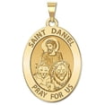 thumbnail image 2 of Picturesongold.Com Saint Daniel Oval Religious Medal Necklace Pendants Adult -3/4x1in 14K White Gold, 2 of 3