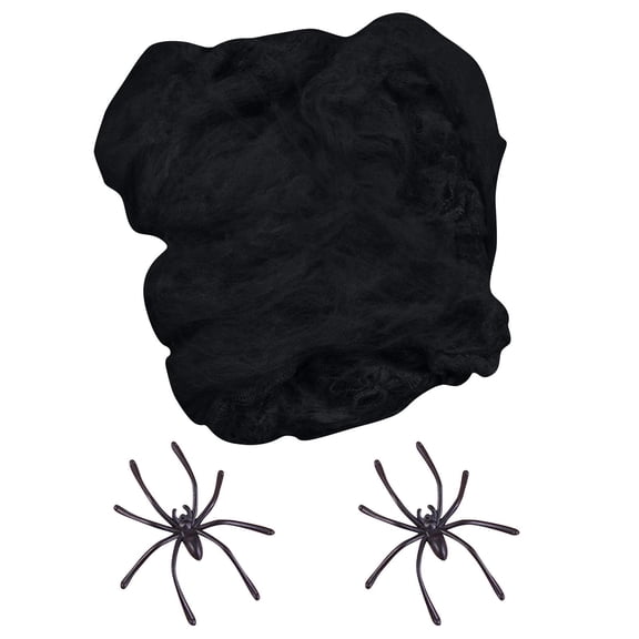 Halloween Web Decoration, Scary Halloween Decorations Outdoor, Suitable for Front Yard, Lawn, and Haunted House Entryways, Stretchable Artificial Webbing Adds Spooky Textured