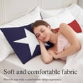 thumbnail image 5 of Blue Red White Texas Flag with Star, Body Pillow Covers 20"x60", Minimalistic Geometric Stripe Soft Brushed Breathable Throw Pillow Covers, Pillowcase with Zipper for Couch Sofa Bedroom Living Room, 5 of 9