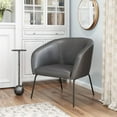 thumbnail image 5 of Quinten Accent Chair Vintage Gray Accent Chair, Modern Style, Plush and durable faux leather fabric, Plywood, Indoor Living, 5 of 12