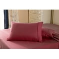thumbnail image 2 of 1800 Series Brushed Microfiber 24 Inch Deep Deep Pocket Three Quarter Size Sheet Set - Wrinkle, Fade, - Hypoallergenic - Solid Burgundy, 2 of 6